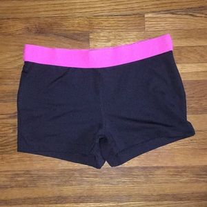 Black and pink  tight athletic shorts!!!